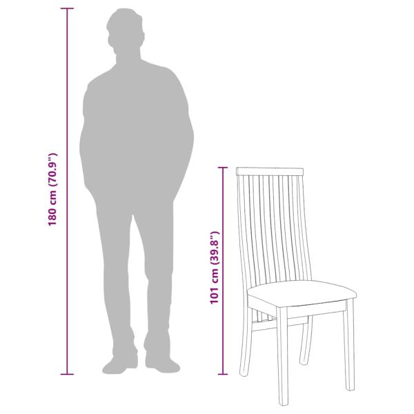 Esszimmerstühle mit Kissen 2 Stk. Weiß Massivholz Gummibaum