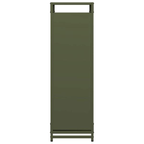 Brennholzregal Olivgrün 60x28x90 cm Kaltgewalzter Stahl