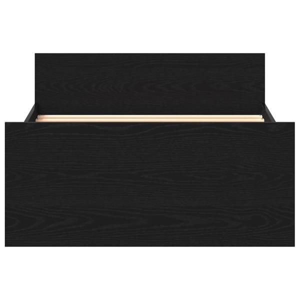 Bettgestell ohne Matratze Schwarz Eichen-Optik 100x200 cm