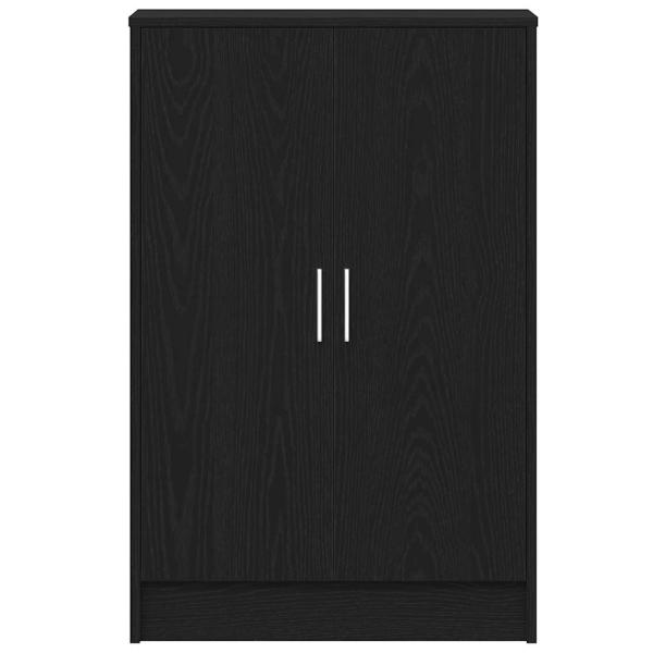 Schuhschrank Schwarz Eichen-Optik 60x35x92 cm Holzwerkstoff