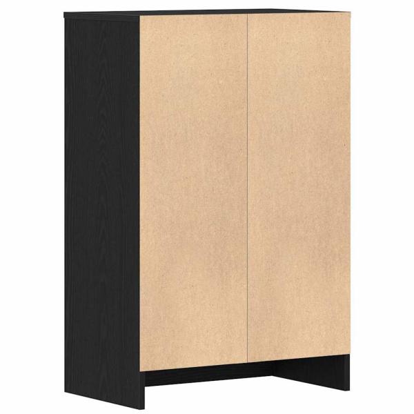 Schuhschrank Schwarz Eichen-Optik 60x35x92 cm Holzwerkstoff