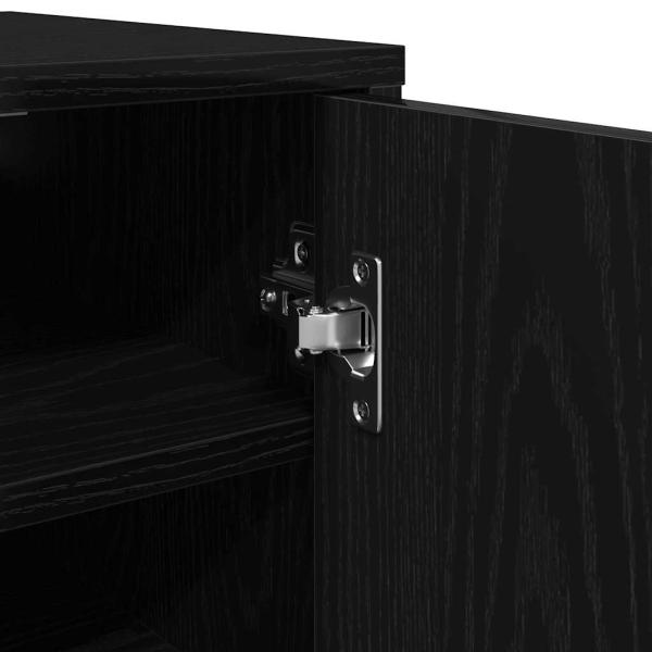 Schuhschränke 2 Stk. Schwarz Eichen-Optik 32x35x70 cm