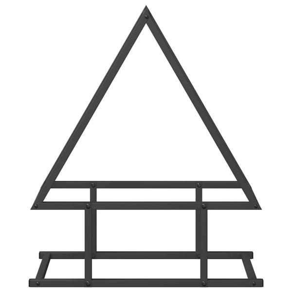 Brennholzregal Schwarz 50x25x60 cm Kaltgewalzter Stahl