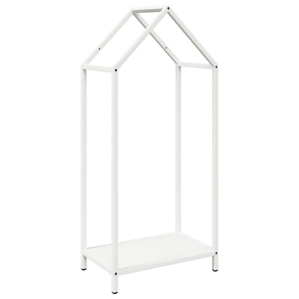 Brennholzregal Weiß 40x25x90 cm Kaltgewalzter Stahl