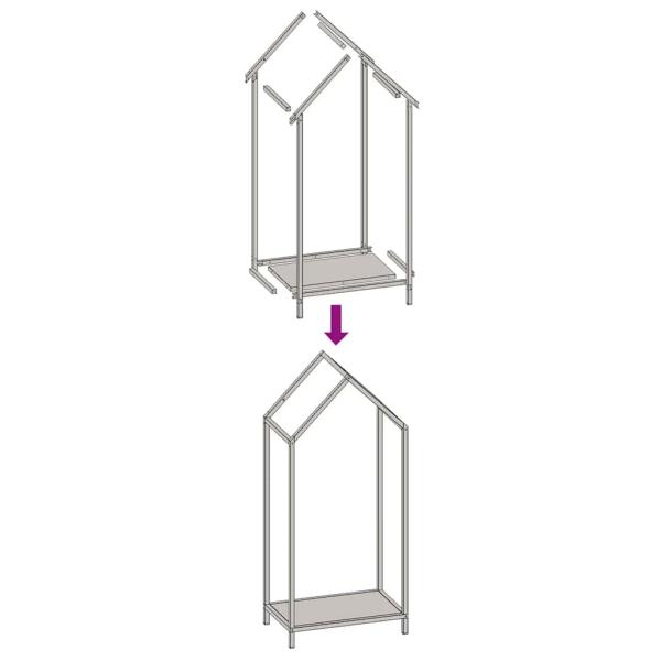 Brennholzregal Weiß 40x25x90 cm Kaltgewalzter Stahl
