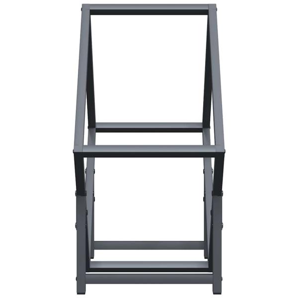 Brennholzregal Anthrazit 50x25x50 cm Kaltgewalzter Stahl