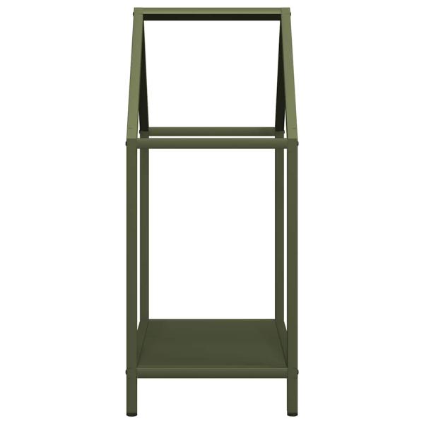 Brennholzregal Olivgrün 40x25x60 cm Kaltgewalzter Stahl
