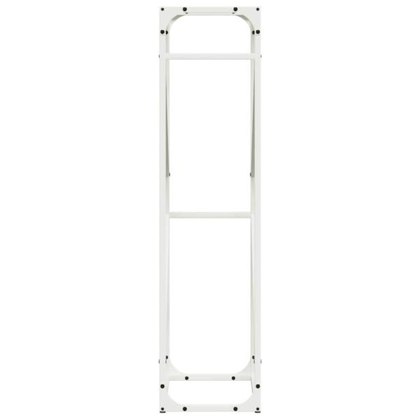 Brennholzregal Weiß 40x25x100 cm Kaltgewalzter Stahl