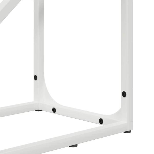 Brennholzregal Weiß 40x25x100 cm Kaltgewalzter Stahl