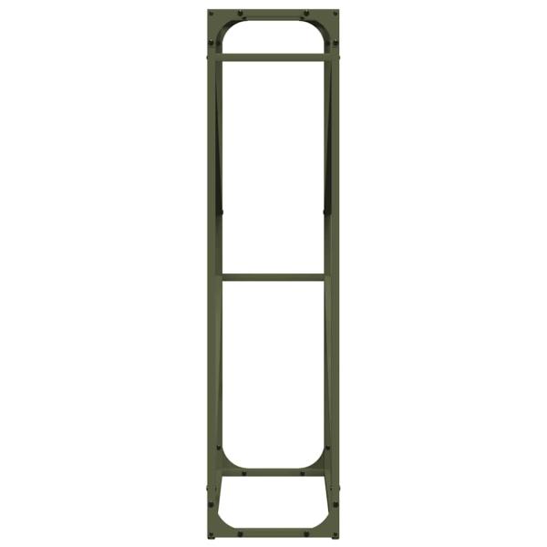 Brennholzregal Olivgrün 60x25x100 cm Kaltgewalzter Stahl