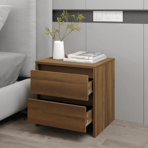 Nachttisch Braun Eichen-Optik 45x34,5x44,5 cm Holzwerkstoff