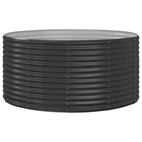 Hochbeet Anthrazit 140x140x68 cm Pulverbeschichteter Stahl