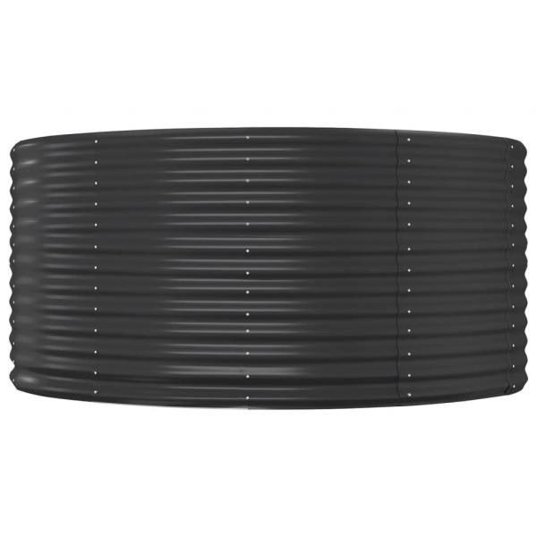 Hochbeet Anthrazit 140x140x68 cm Pulverbeschichteter Stahl