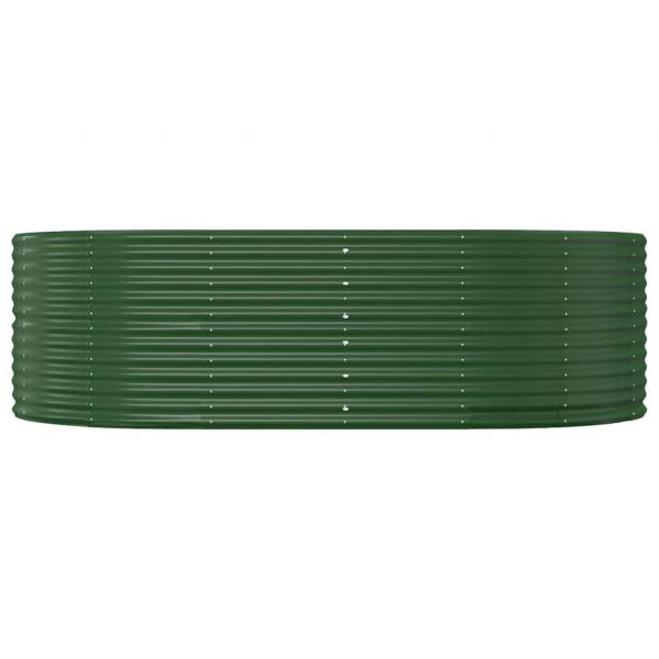 Hochbeet Grün 212x140x68 cm Pulverbeschichteter Stahl