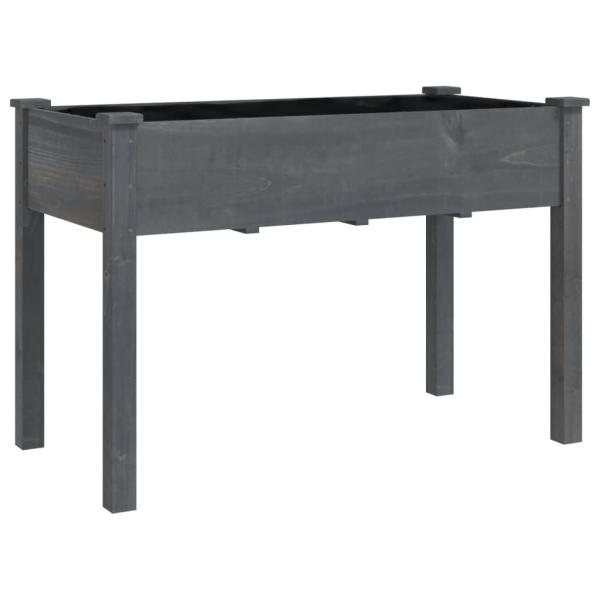 Pflanzkübel mit Einsatz Grau 118x59x76 cm Massivholz Tanne