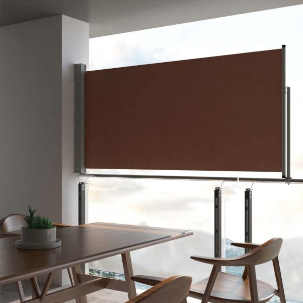ARDEBO.de - Ausziehbare Seitenmarkise 120x300 cm Braun
