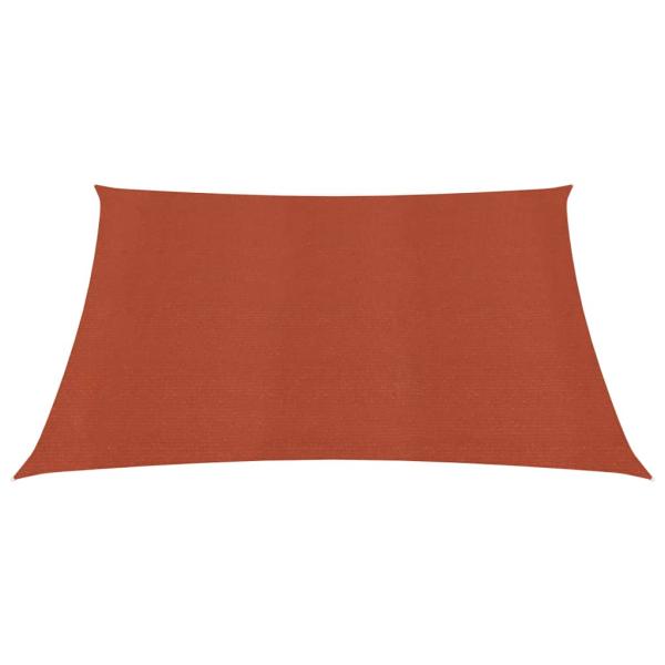 Sonnensegel 160 g/m² Terrakottarot 5x5 m HDPE