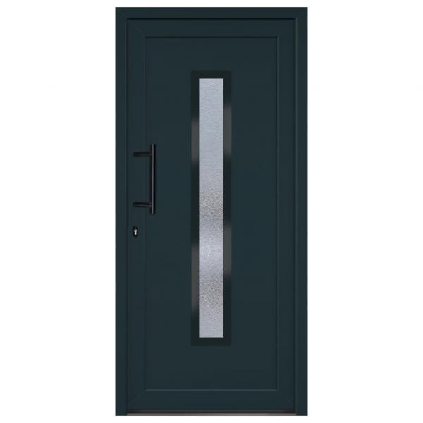 Haustür Anthrazit 98x208 cm PVC