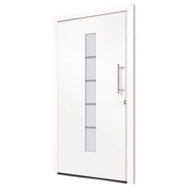 Haustür Aluminium und PVC Weiß 100x200 cm