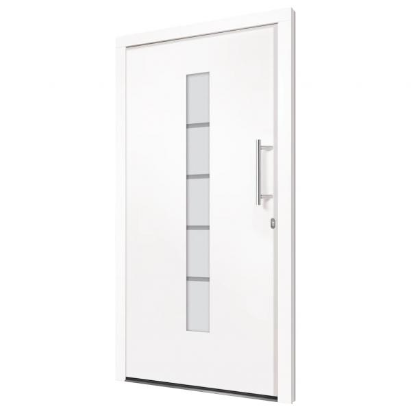 Haustür Aluminium und PVC Weiß 100x200 cm