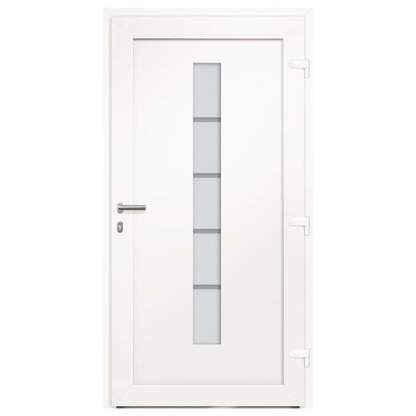 Haustür Aluminium und PVC Weiß 100x200 cm
