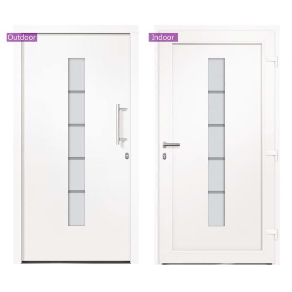 Haustür Aluminium und PVC Weiß 100x200 cm