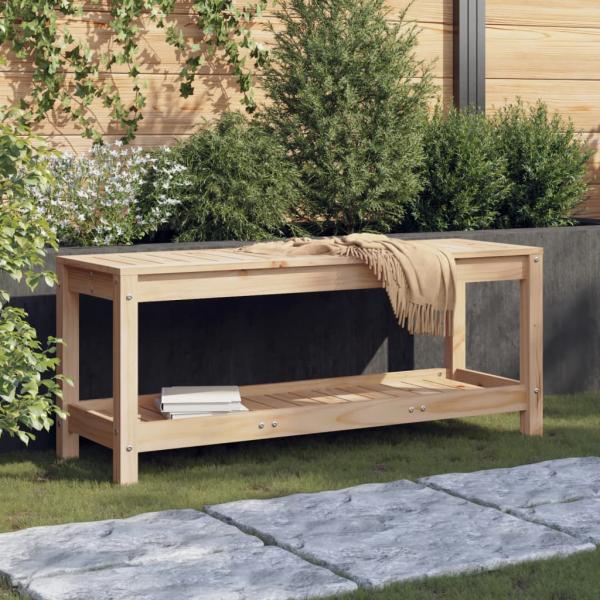 ARDEBO.de - Gartenbank 108x35x45 cm Massivholz Kiefer