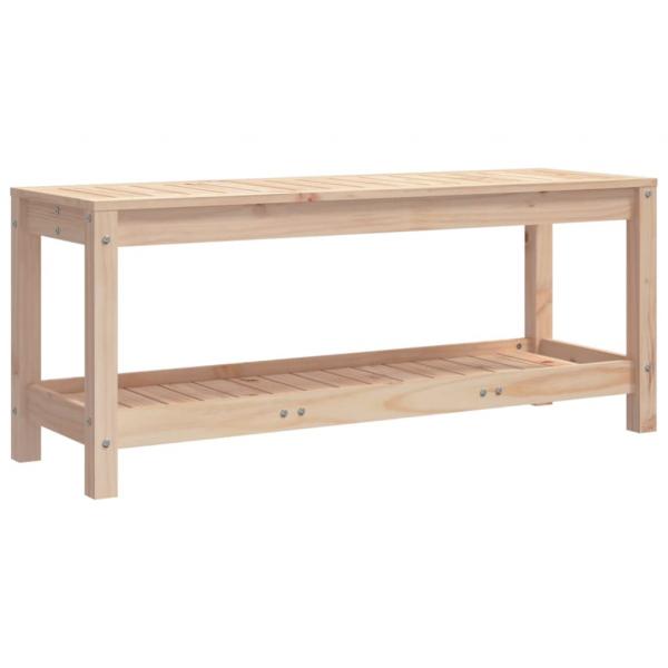 Gartenbank 108x35x45 cm Massivholz Kiefer