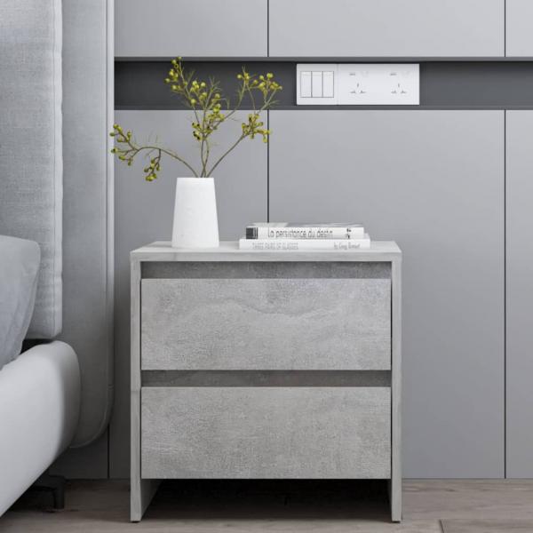 Nachttische 2 Stk. Betongrau 45x34,5x44,5 cm Holzwerkstoff