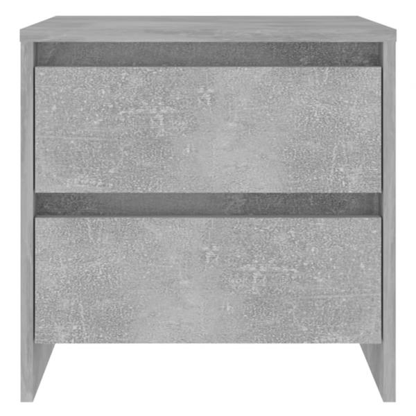 Nachttische 2 Stk. Betongrau 45x34,5x44,5 cm Holzwerkstoff