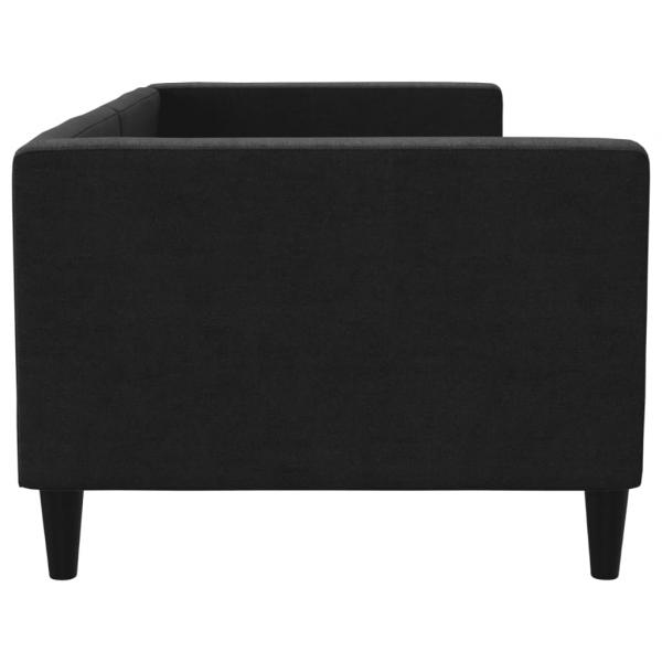 Tagesbett Schwarz 80x200 cm Stoff