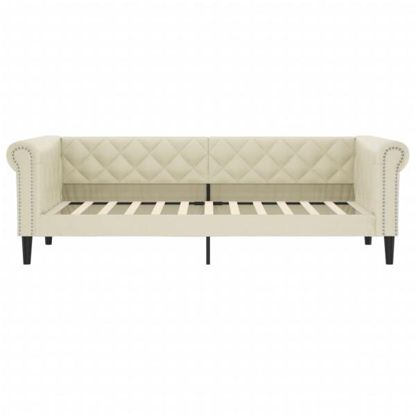 Tagesbett Creme 90x200 cm Kunstleder