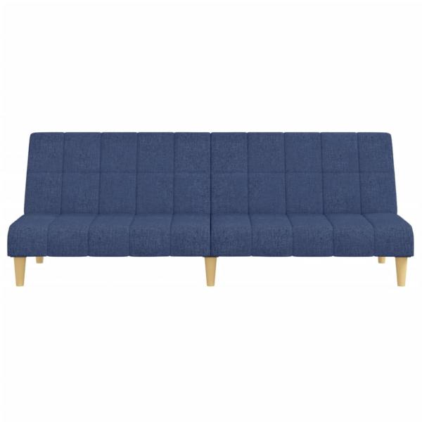 Schlafsofa 2-Sitzer Blau Stoff