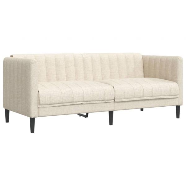 3-tlg. Sofagarnitur Creme Stoff