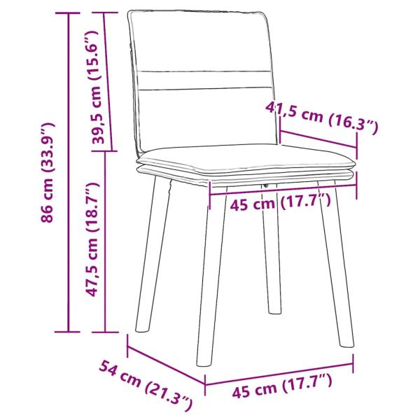 Esszimmerstühle 2 Stk. Dunkelbraun Stoff