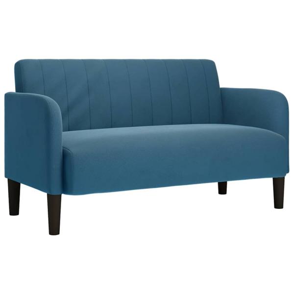Zweisitzer-Sofa Blau 109 cm Samt