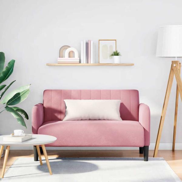 ARDEBO.de - Zweisitzer-Sofa Rosa 109 cm Samt