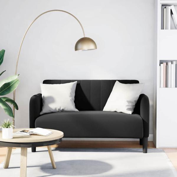 ARDEBO.de - Zweisitzer-Sofa Schwarz 109 cm Samt