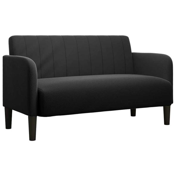 Zweisitzer-Sofa Schwarz 109 cm Samt