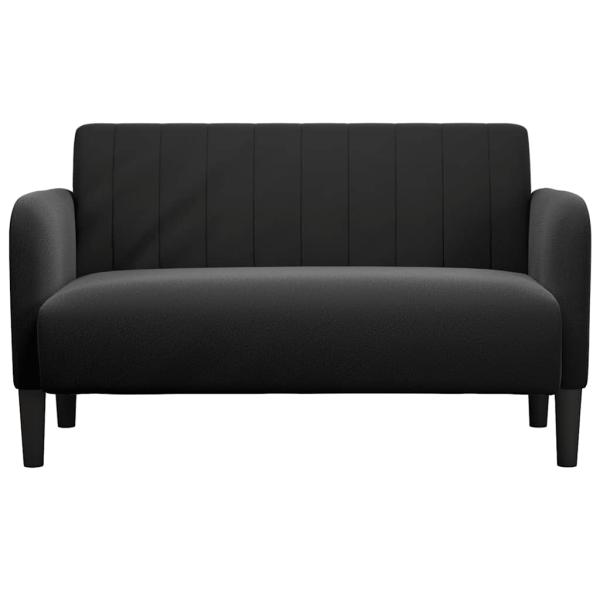 Zweisitzer-Sofa Schwarz 109 cm Samt