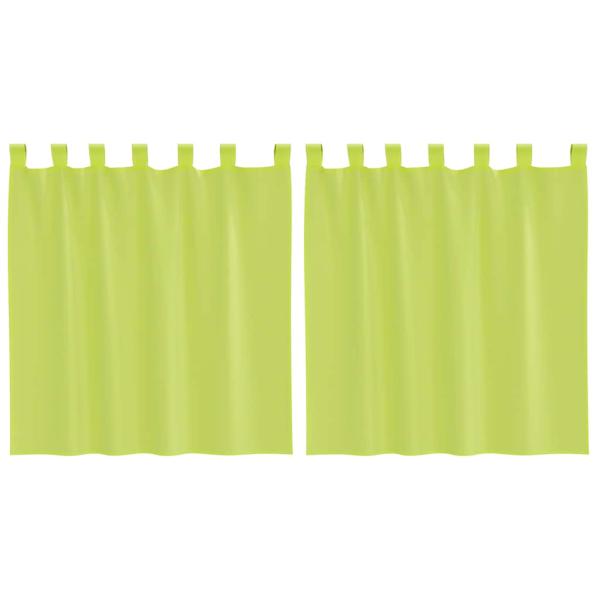 Voile Vorhänge mit Lasche 2 Stk. Apfelgrün
