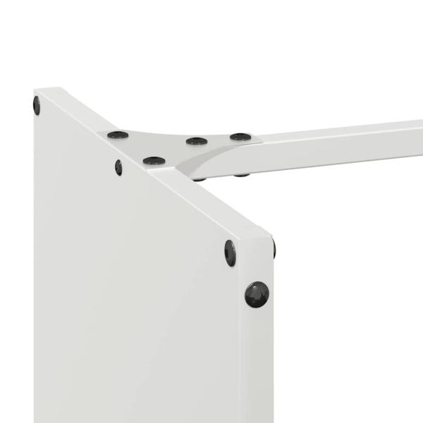 Brennholzregal Weiß 40x30x80 cm Kaltgewalzter Stahl