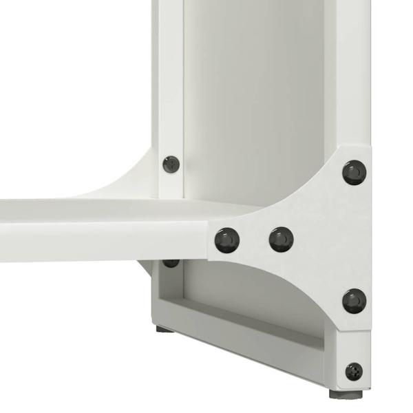 Brennholzregal Weiß 40x30x80 cm Kaltgewalzter Stahl