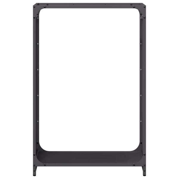 Brennholzregal Schwarz 60x28x90 cm Kaltgewalzter Stahl