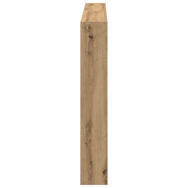 LED-Kopfteil mit Ablagen Artisan-Eiche 160x17x102 cm