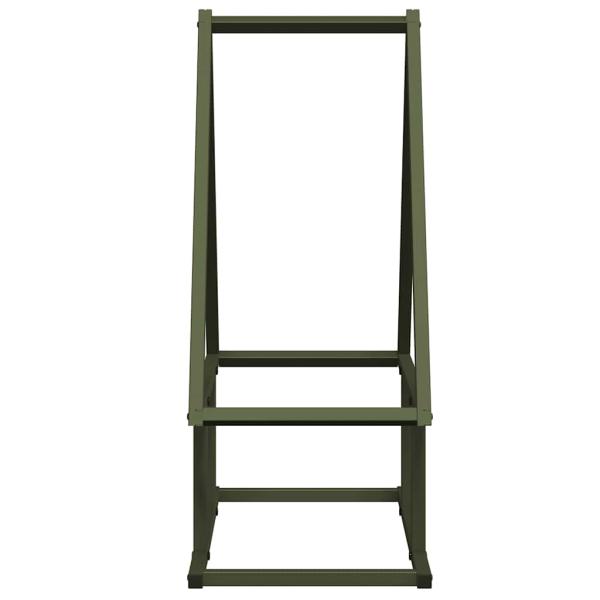Brennholzregal Olivgrün 50x25x60 cm Kaltgewalzter Stahl