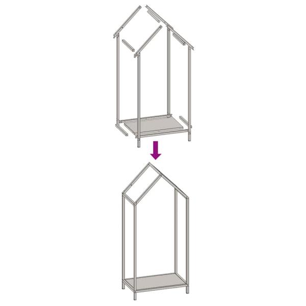 Brennholzregal Olivgrün 40x25x90 cm Kaltgewalzter Stahl