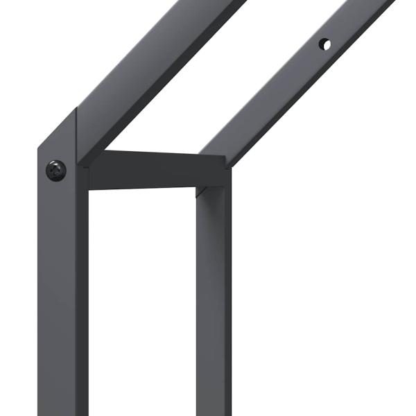 Brennholzregal Anthrazit 40x25x60 cm Kaltgewalzter Stahl