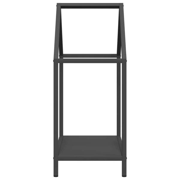 Brennholzregal Schwarz 40x25x60 cm Kaltgewalzter Stahl