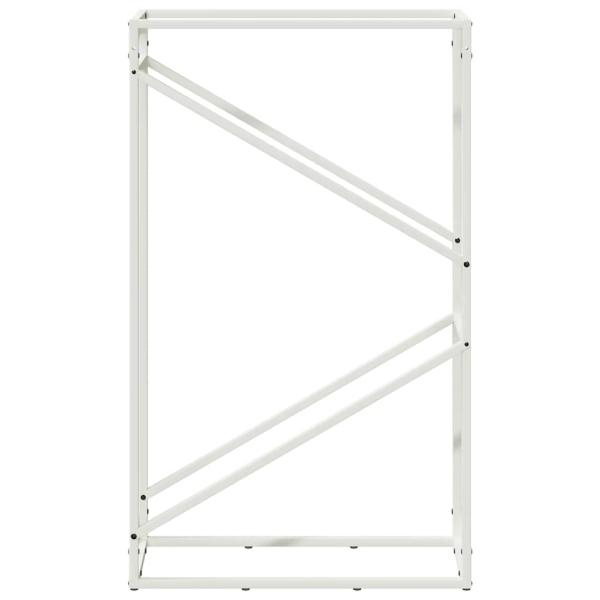 Brennholzregal Weiß 60x25x100 cm Kaltgewalzter Stahl